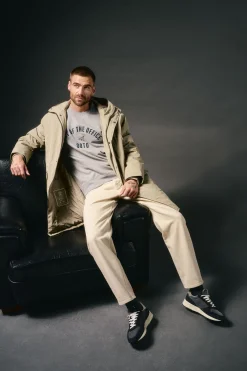 OOTO Sobretudos-Parka comprida acolchoada Tostado