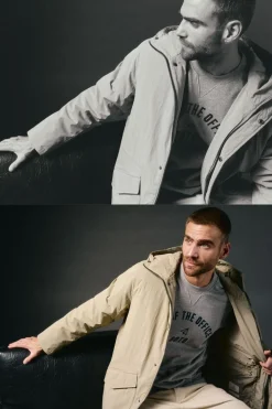 OOTO Sobretudos-Parka comprida acolchoada Tostado