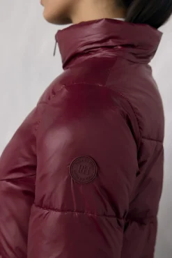 Pedro del Hierro Casacos|Acolchoados E Agasalhos-Parka comprida capuz Bordeaux