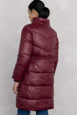 Pedro del Hierro Casacos|Acolchoados E Agasalhos-Parka comprida capuz Bordeaux