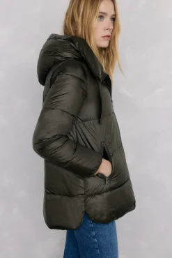 Pedro del Hierro Casacos|Acolchoados E Agasalhos-Parka curta capuz Verde