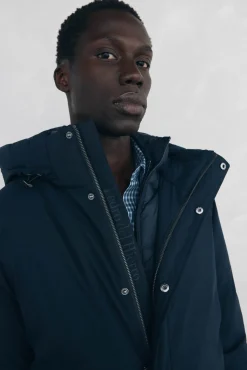 Pedro del Hierro Sobretudos-Parka curta capuz Azul