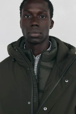 Pedro del Hierro Sobretudos-Parka curta capuz Verde