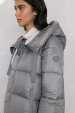 Pedro del Hierro Casacos|Acolchoados E Agasalhos-Parka curta capuz Cizento