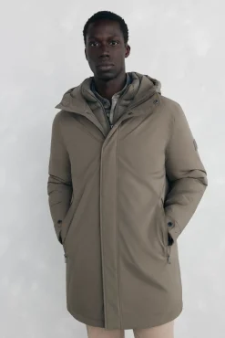 Pedro del Hierro Sobretudos-Parka curta capuz Beige
