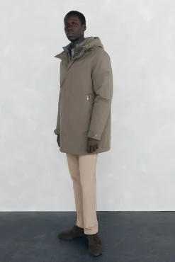 Pedro del Hierro Sobretudos-Parka curta capuz Beige