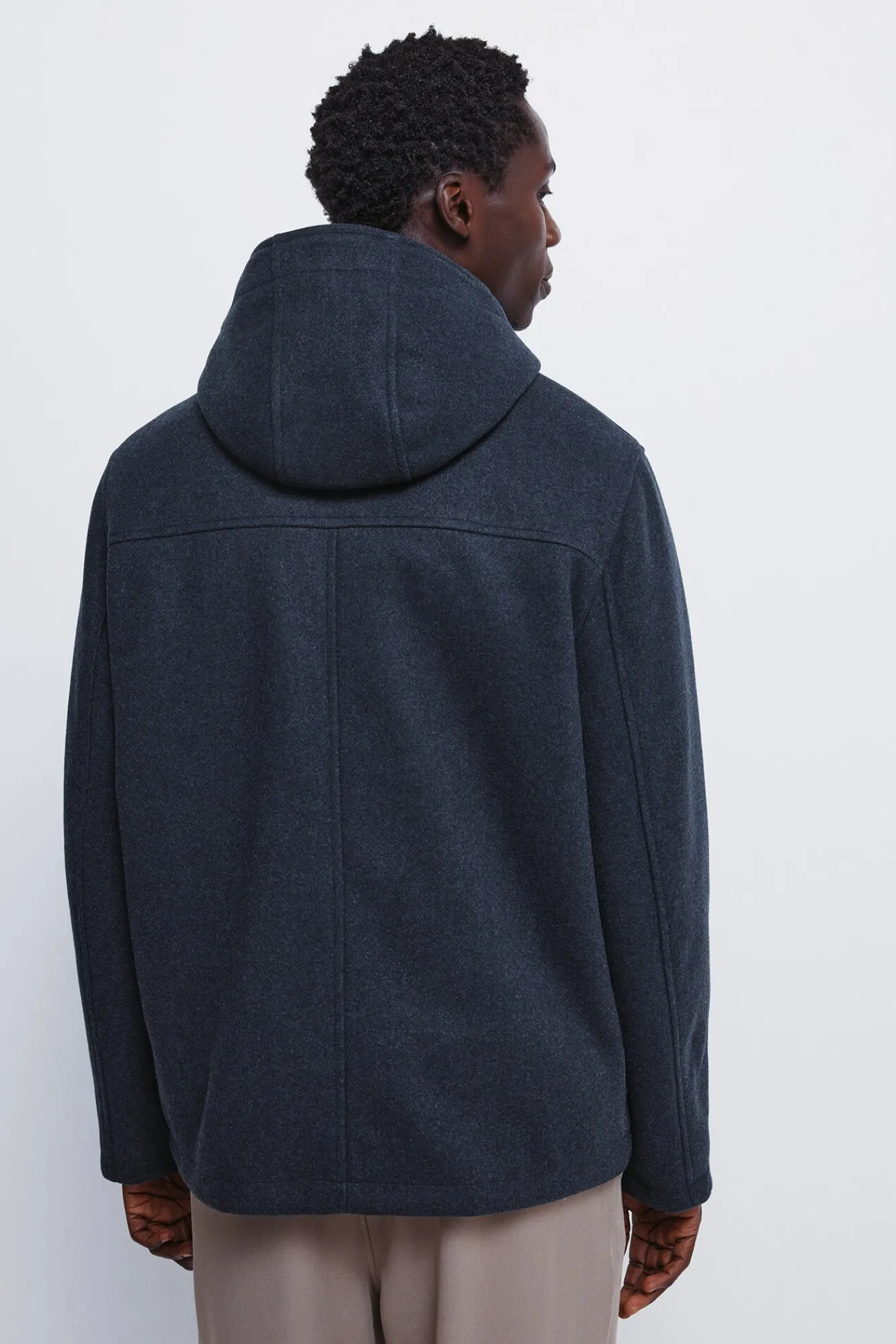 Springfield Sobretudos-Parka curta com efeito de lã azul