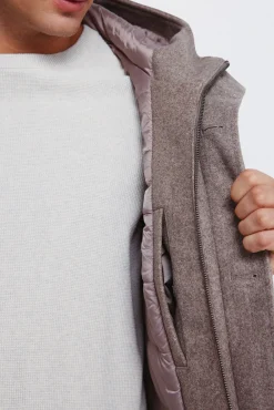 Springfield Sobretudos-Parka curta com efeito de lã cru