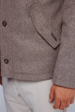 Springfield Sobretudos-Parka curta com efeito de lã cru