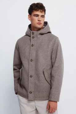 Springfield Sobretudos-Parka curta com efeito de lã cru