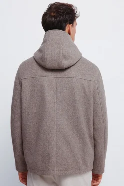 Springfield Sobretudos-Parka curta com efeito de lã cru