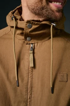 OOTO Sobretudos-Parka curta de algodão Castanho