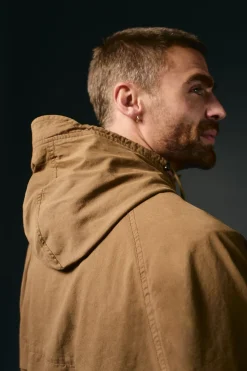 OOTO Sobretudos-Parka curta de algodão Castanho