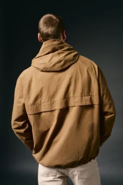 OOTO Sobretudos-Parka curta de algodão Castanho