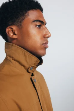 Springfield Sobretudos-Parka curta de gola veludo estampado