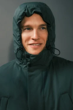 Cortefiel Sobretudos-Parka de 4 bolsos Verde