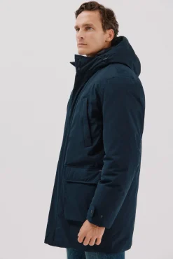 Cortefiel Sobretudos-Parka de 4 bolsos Azul