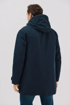 Cortefiel Sobretudos-Parka de 4 bolsos Azul