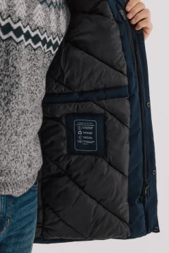 Cortefiel Sobretudos-Parka de 4 bolsos Azul