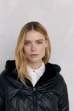 Pedro del Hierro Casacos|Acolchoados E Agasalhos-Parka de pele reversível Preto