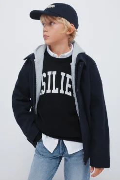 Springfield Kids Sobretudos-Parka de tecido infantil azul