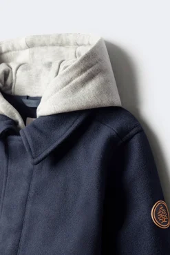 Springfield Kids Sobretudos-Parka de tecido infantil azul