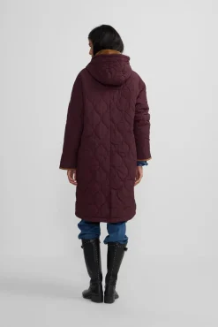 Silbon Sobretudos|Casacos-Parka longa acolchoada com detalhes de veludo cotelê Granada