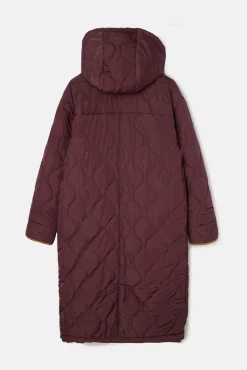 Silbon Sobretudos|Casacos-Parka longa acolchoada com detalhes de veludo cotelê Granada