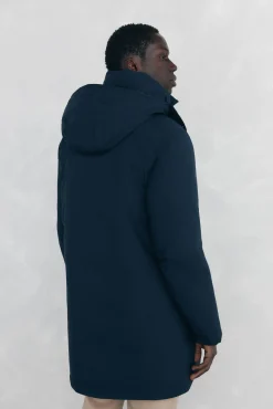 Pedro del Hierro Sobretudos-Parka longa com capuz e vista Azul