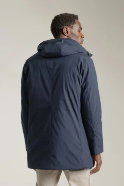 PuroEGO Sobretudos-Parka técnica com capuz de areia Azul