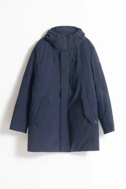 PuroEGO Sobretudos-Parka técnica com capuz de areia Azul