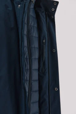 Cortefiel Sobretudos-Parka técnica com vistas removíveis Azul