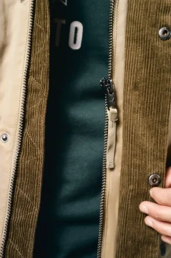 OOTO Sobretudos-Parka tecido efeito encerado Tostado