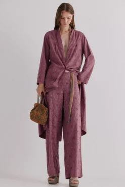 Hoss Intropia Calças-Paulina. Calças jaquard Subiu