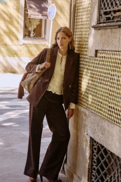 Hoss Intropia Calças-Pauline. Calça trespassadas Castanho