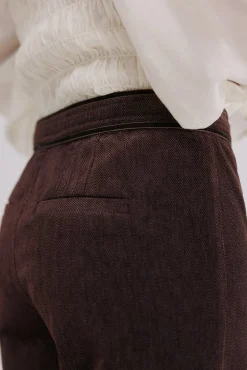 Hoss Intropia Calças-Pauline. Calça trespassadas Castanho