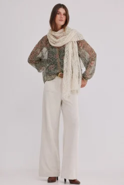 Hoss Intropia Calças-Payton. Calça de veludo cotelê Ecru