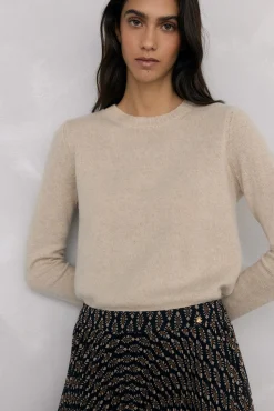 Pedro del Hierro Camisolas-Peça dupla de camisola e peça com detalhe de folho Ecru