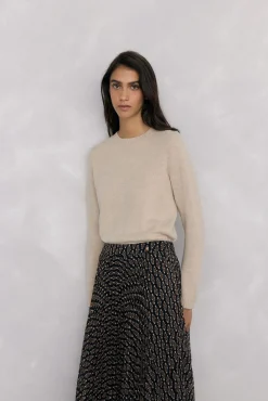 Pedro del Hierro Camisolas-Peça dupla de camisola e peça com detalhe de folho Ecru