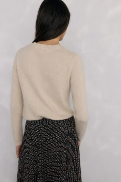 Pedro del Hierro Camisolas-Peça dupla de camisola e peça com detalhe de folho Ecru