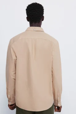 Springfield Camisas-Peça oxford tingida castanho