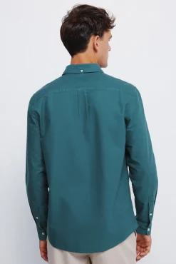 Springfield Camisas-Peça oxford tingida verde