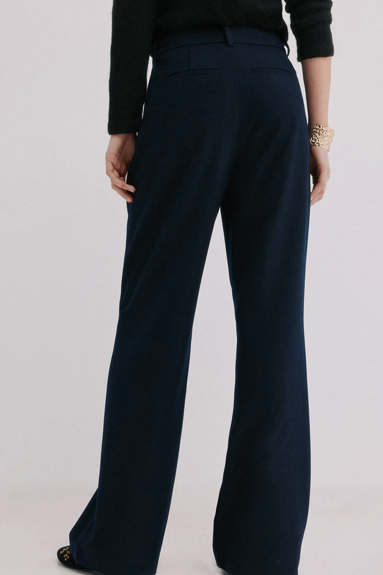 Hoss Intropia Calças-Peggy. Calças com pregas Azul