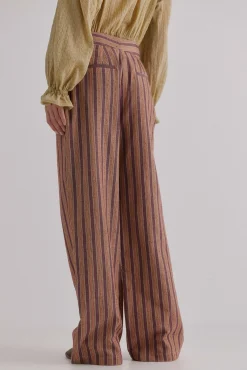 Hoss Intropia Calças-Phoebe. Calça riscas Roxo