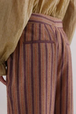 Hoss Intropia Calças-Phoebe. Calça riscas Roxo