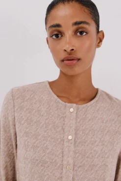 Cortefiel Camisolas-pied-de-poule Ecru