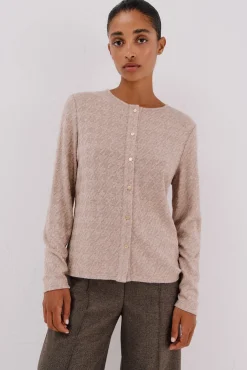 Cortefiel Camisolas-pied-de-poule Ecru