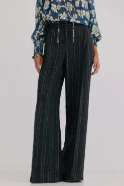 Hoss Intropia Calças-Pietra. Riscas calça Cinzento