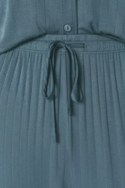 Women'secret Pijamas-Pijama camisa capri de viscose verde