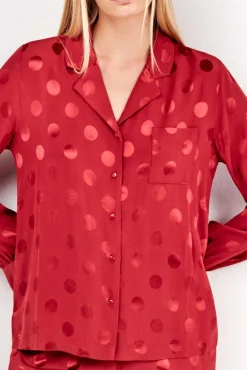 Gisela Pijamas-Pijama camiseiro castanho